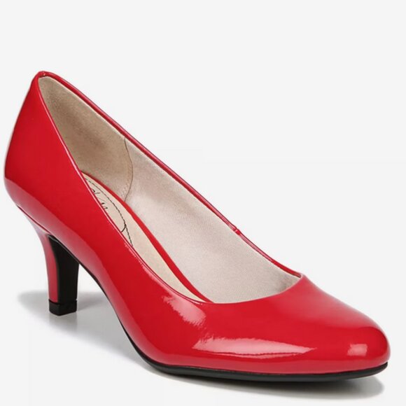 🇫🇷 Glossy Red Patent Parigi Pump (Lifestride) Women's Size 5, 2.5" heel - Picture 9 of 14